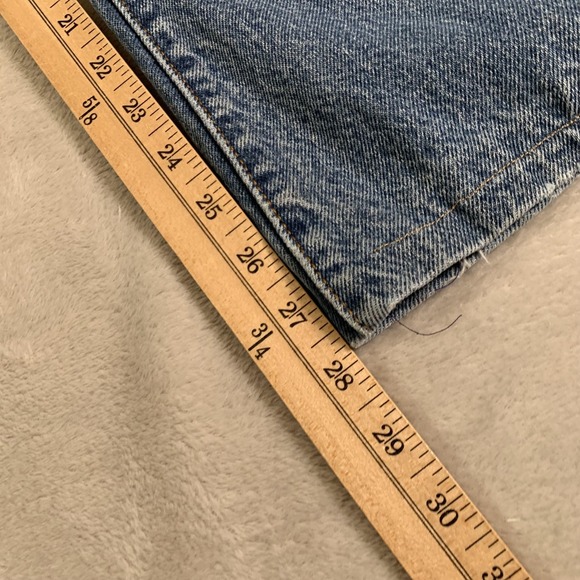 Vintage Levis 517 Jeans Mens 36x28 Blue Denim Bootcut Distressed Light Wash - Picture 6 of 13